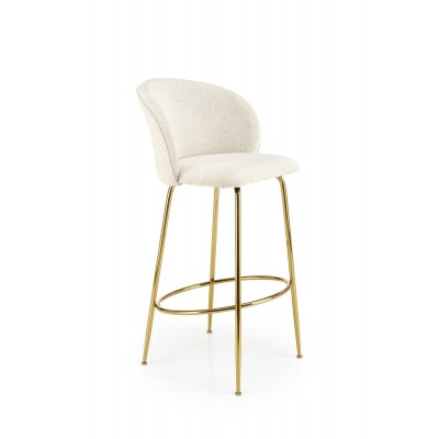 Стул барный HALMAR H116 кремовый/золотой